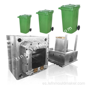 Molde de inyección de plástico industrial Molde de cubo de basura de 120l